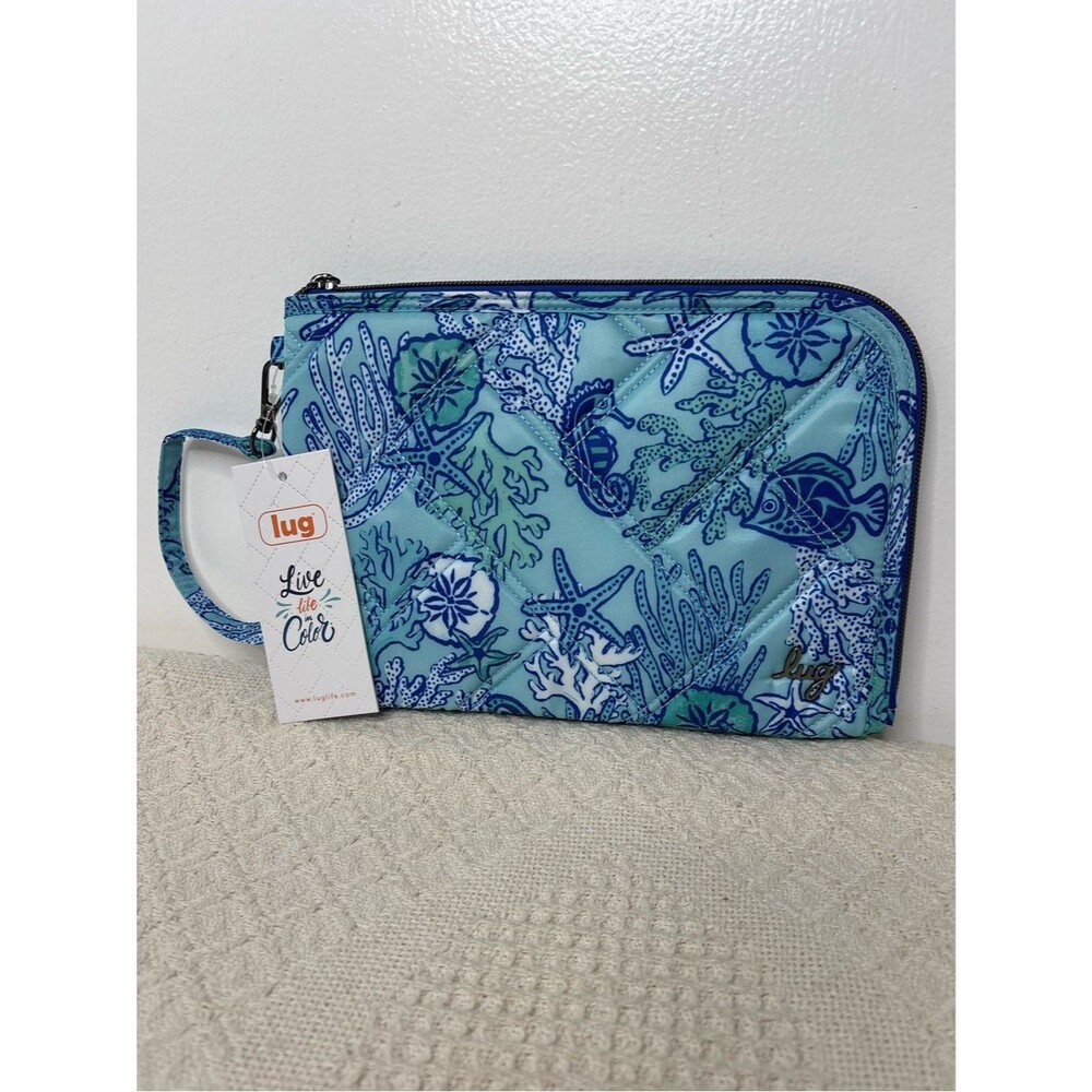 Lug Halfpipe Zip Wristlet Wallet Sealife Beach Vacation Large Clutch